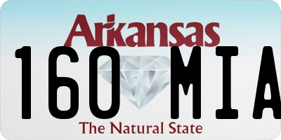 AR license plate 160MIA