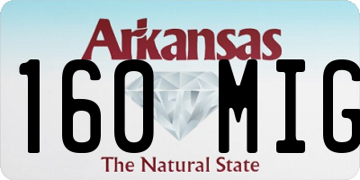 AR license plate 160MIG