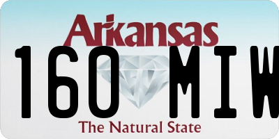 AR license plate 160MIW