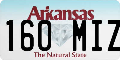 AR license plate 160MIZ