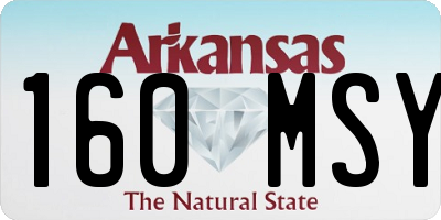 AR license plate 160MSY