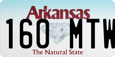 AR license plate 160MTW