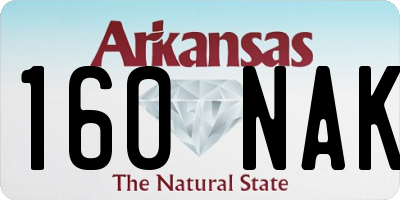 AR license plate 160NAK