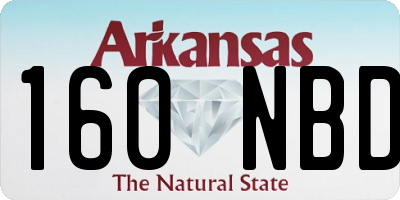 AR license plate 160NBD