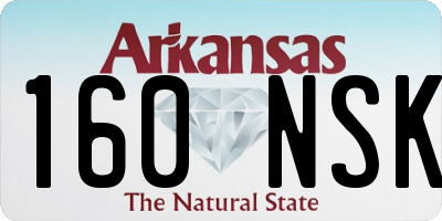 AR license plate 160NSK