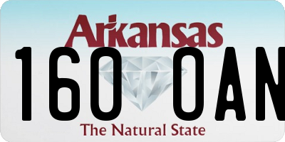 AR license plate 160OAN