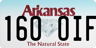AR license plate 160OIF
