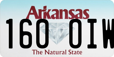 AR license plate 160OIW