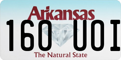 AR license plate 160UOI