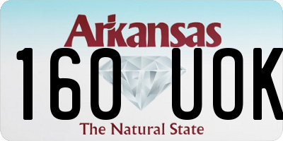 AR license plate 160UOK