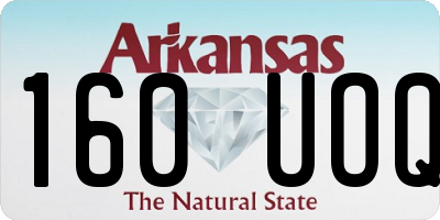 AR license plate 160UOQ