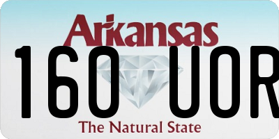 AR license plate 160UOR