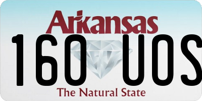 AR license plate 160UOS