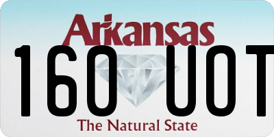 AR license plate 160UOT