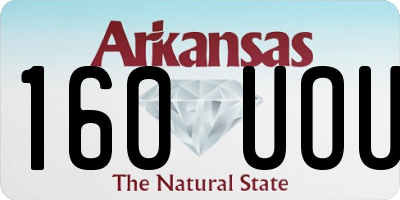 AR license plate 160UOU