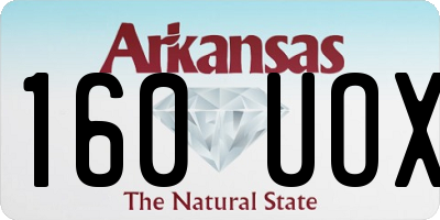 AR license plate 160UOX