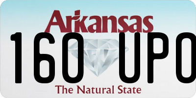 AR license plate 160UPO
