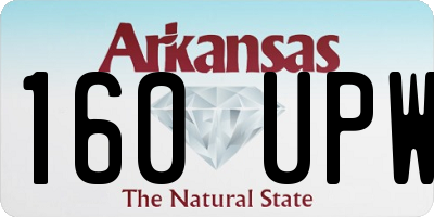 AR license plate 160UPW