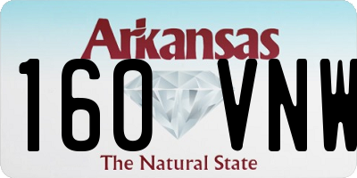 AR license plate 160VNW