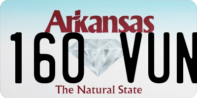 AR license plate 160VUN