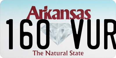 AR license plate 160VUR
