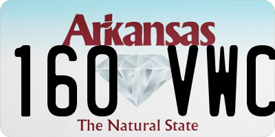 AR license plate 160VWC