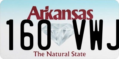 AR license plate 160VWJ