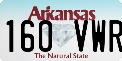 AR license plate 160VWR