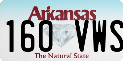 AR license plate 160VWS