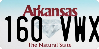 AR license plate 160VWX