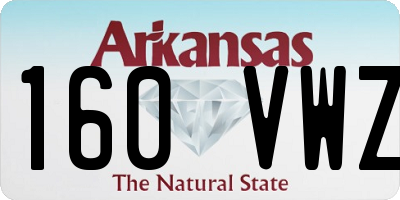 AR license plate 160VWZ