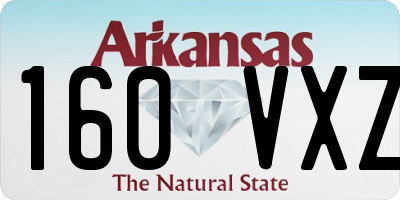 AR license plate 160VXZ