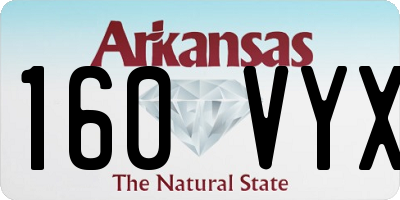 AR license plate 160VYX