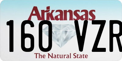AR license plate 160VZR