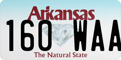 AR license plate 160WAA