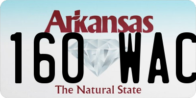 AR license plate 160WAC