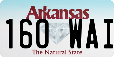 AR license plate 160WAI