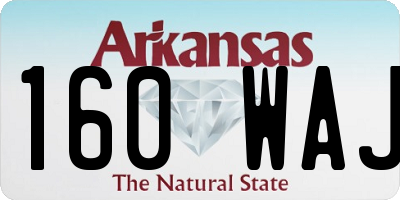 AR license plate 160WAJ