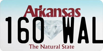AR license plate 160WAL