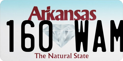 AR license plate 160WAM