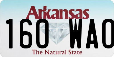 AR license plate 160WAO