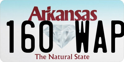 AR license plate 160WAP