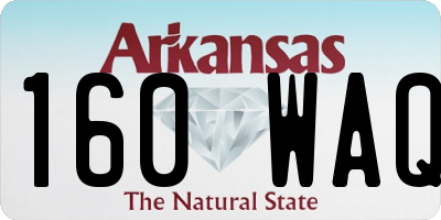 AR license plate 160WAQ