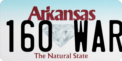 AR license plate 160WAR