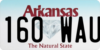 AR license plate 160WAU