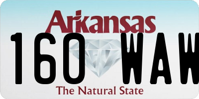 AR license plate 160WAW