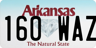 AR license plate 160WAZ