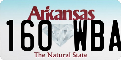 AR license plate 160WBA