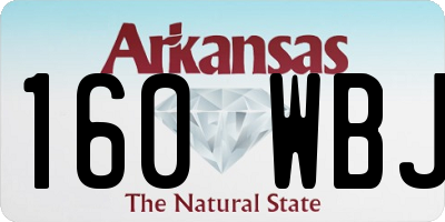 AR license plate 160WBJ