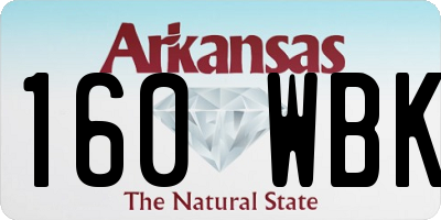 AR license plate 160WBK